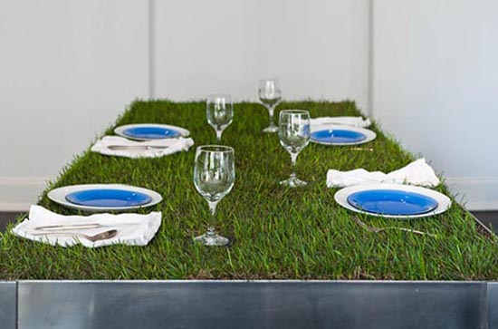 草地餐桌